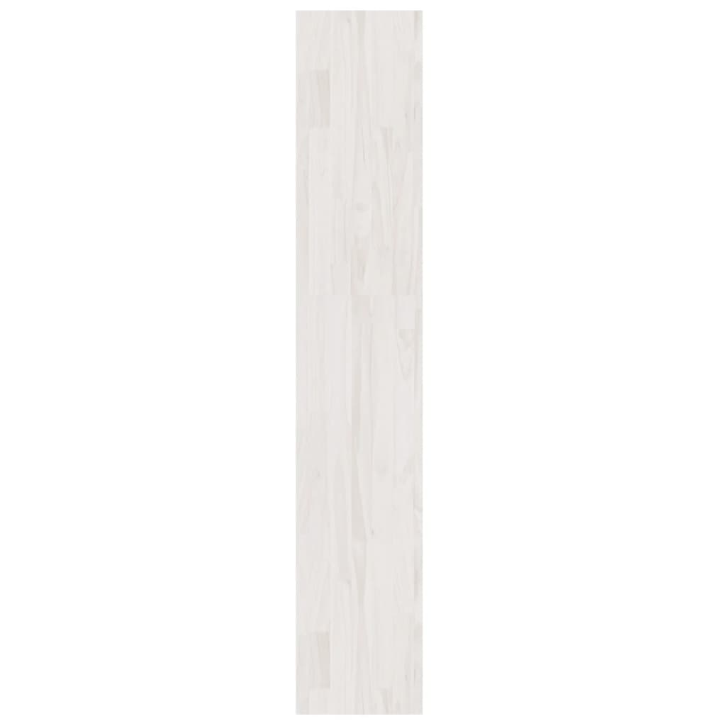 Bibliotecă/Separator cameră, alb 100x30x167,5 cm lemn masiv pin