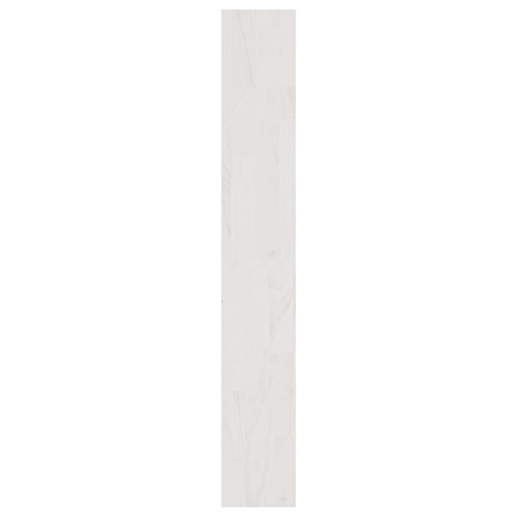 Bookcase/Room divider, white, 100x30x200 cm, solid pine wood