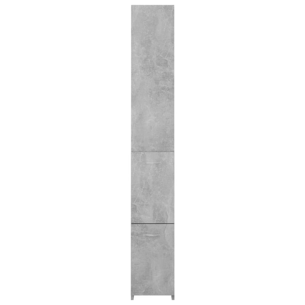 Bathroom cabinet, concrete gray, 25x26.5x170 cm, processed wood
