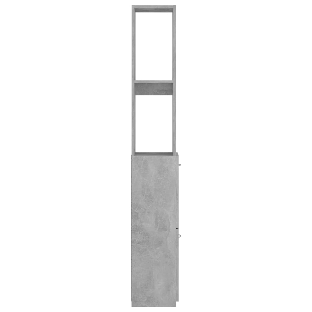 Bathroom cabinet, concrete gray, 25x26.5x170 cm, processed wood