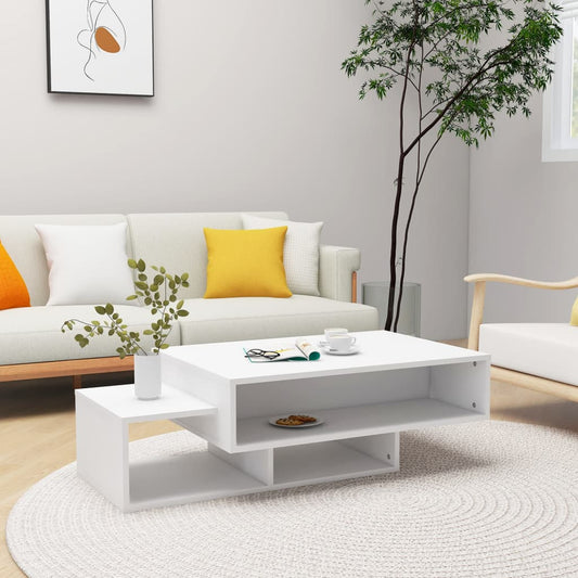 Coffee table, white, 105x55x32 cm, chipboard