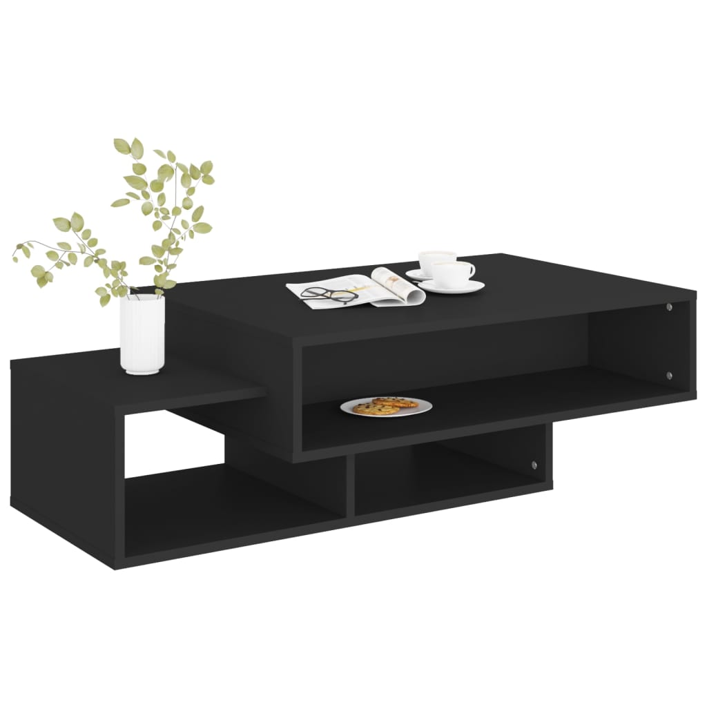 Coffee table, black, 105x55x32 cm, chipboard