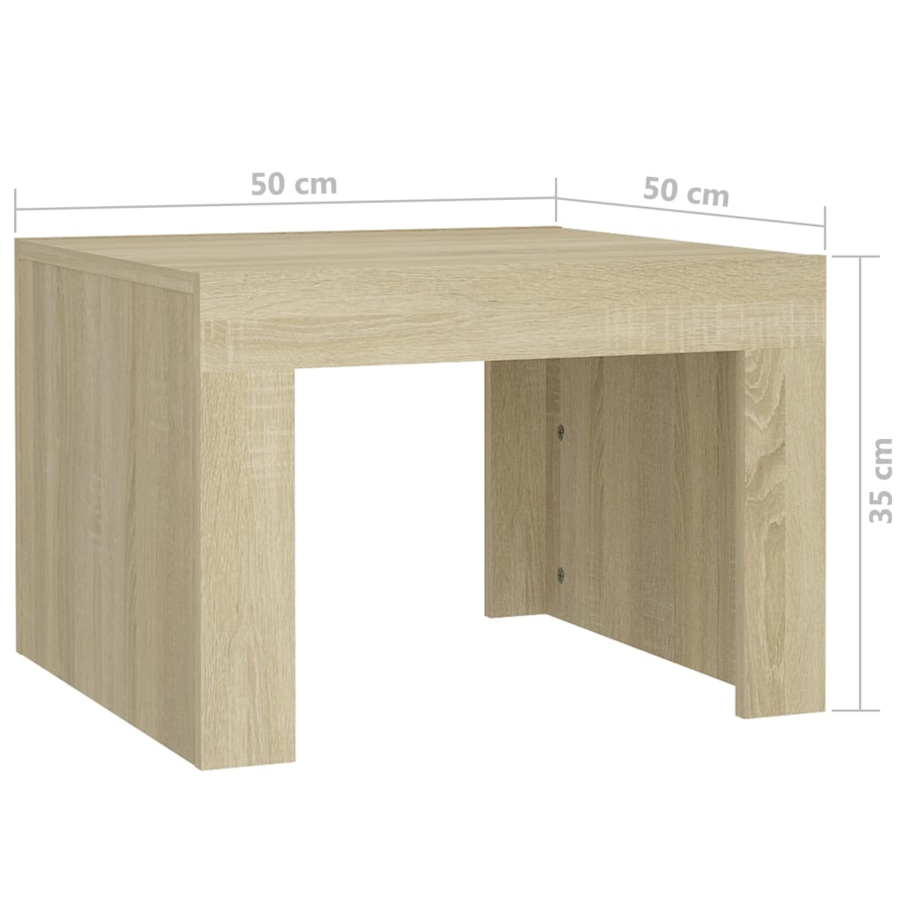 Coffee table, sonoma oak, 50x50x35 cm, chipboard
