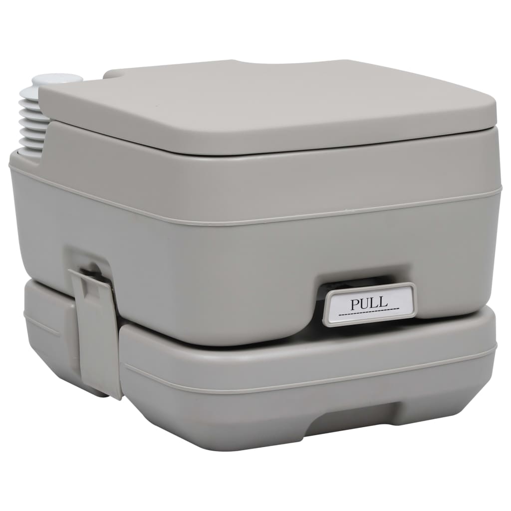 Portable camping toilet with tent, 10+10 L