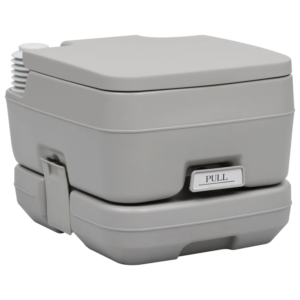 Portable camping toilet with tent, 10+10 L