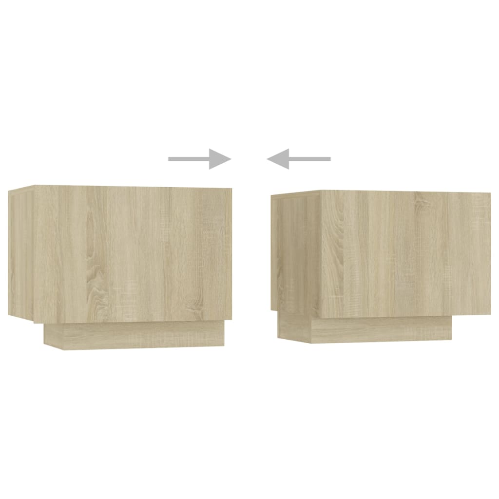 TV sideboard with LED lights, sonoma oak, 180x35x40 cm