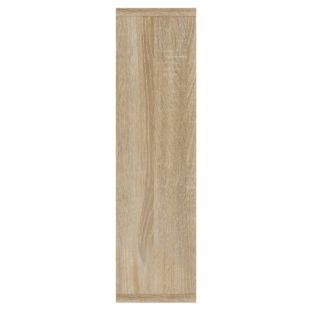 Cabinet with mirror and LED, sonoma oak, 76x15x55 cm