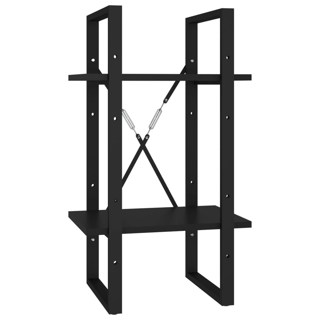 Bibliotecă cu 5 rafturi, negru, 40x30x175 cm, lemn prelucrat