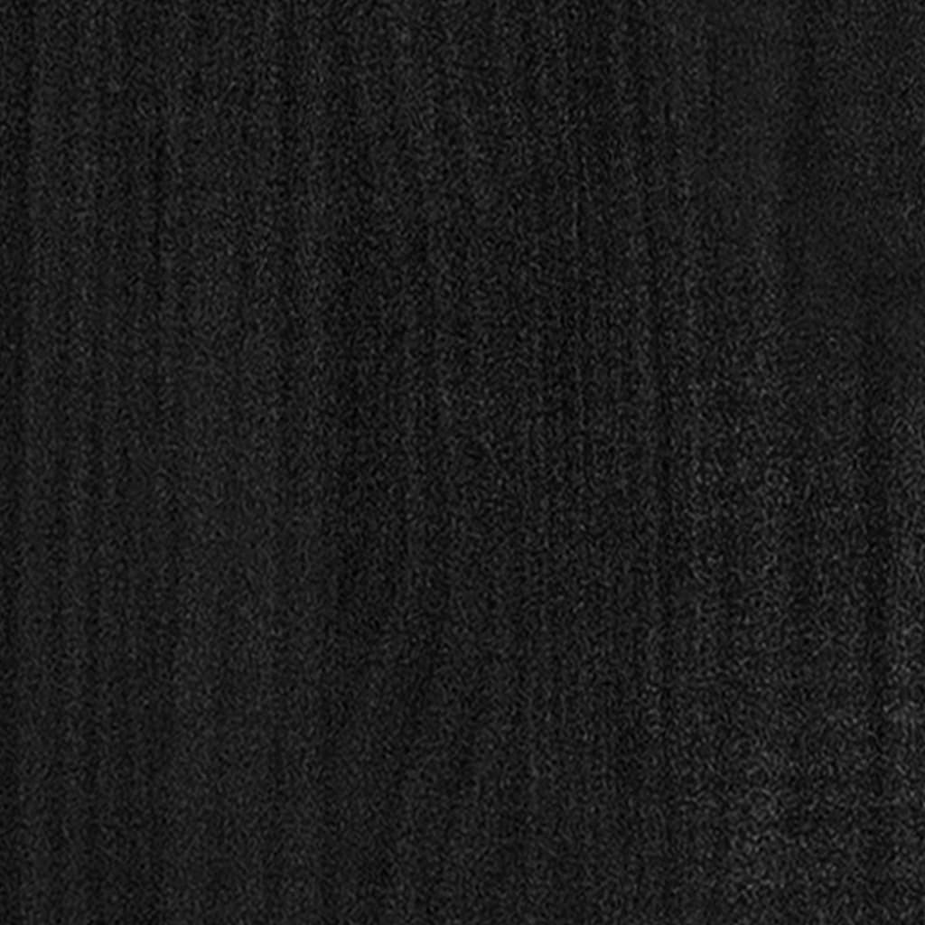 Bibliotecă cu 5 rafturi, negru, 40x30x175 cm, lemn de pin