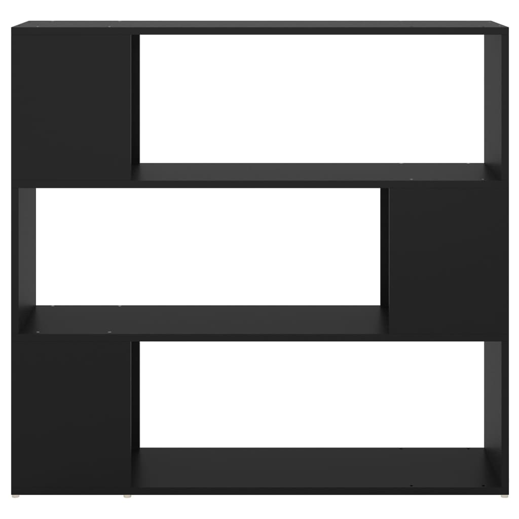 Bibliotecă/Separator cameră, negru, 100x24x94 cm