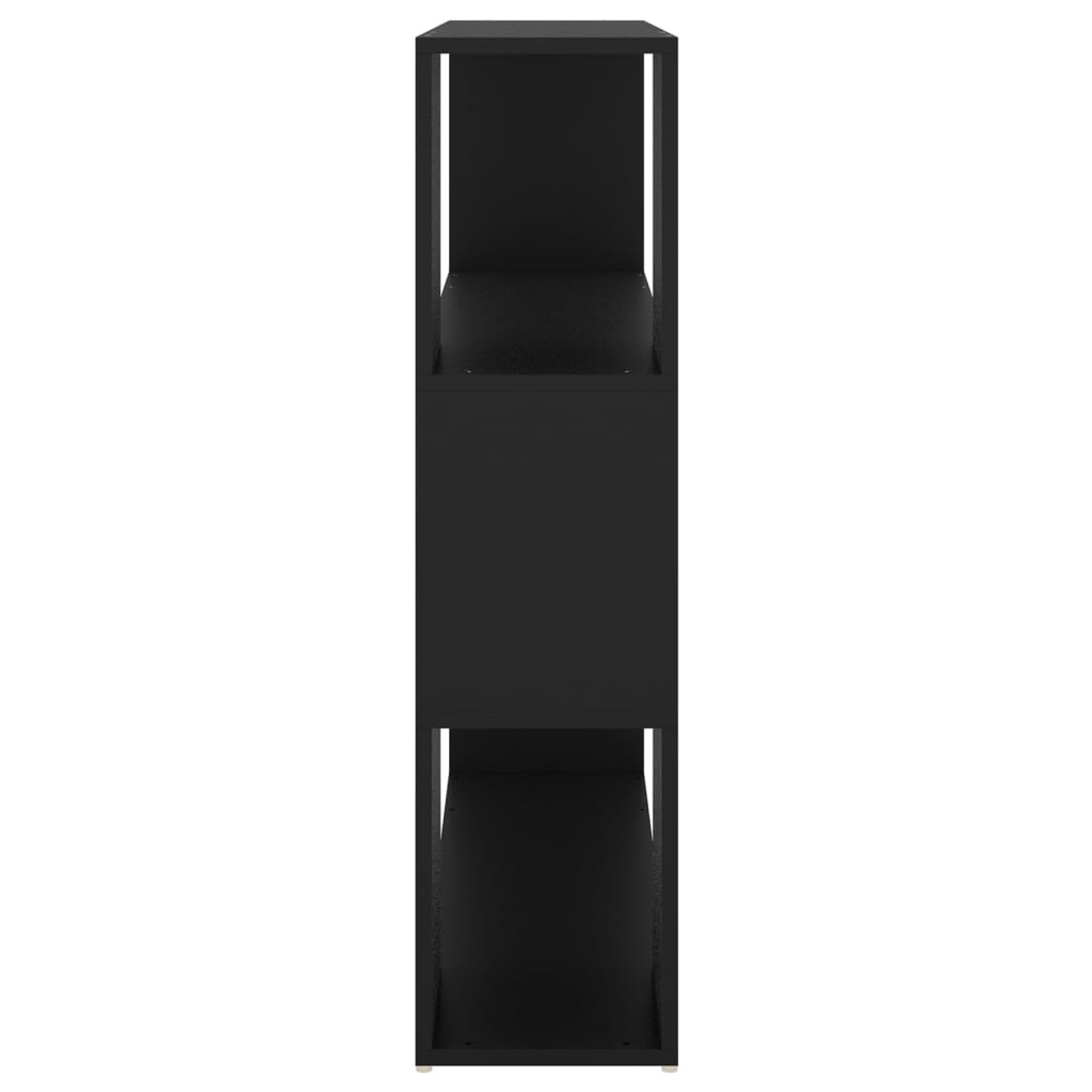 Bibliotecă/Separator cameră, negru, 100x24x94 cm