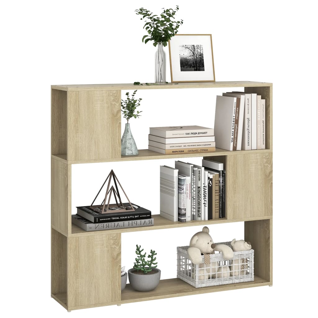 Bibliotecă/Separator cameră, stejar sonoma, 100x24x94 cm