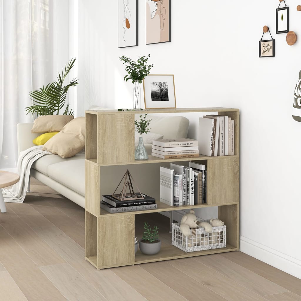 Bibliotecă/Separator cameră, stejar sonoma, 100x24x94 cm