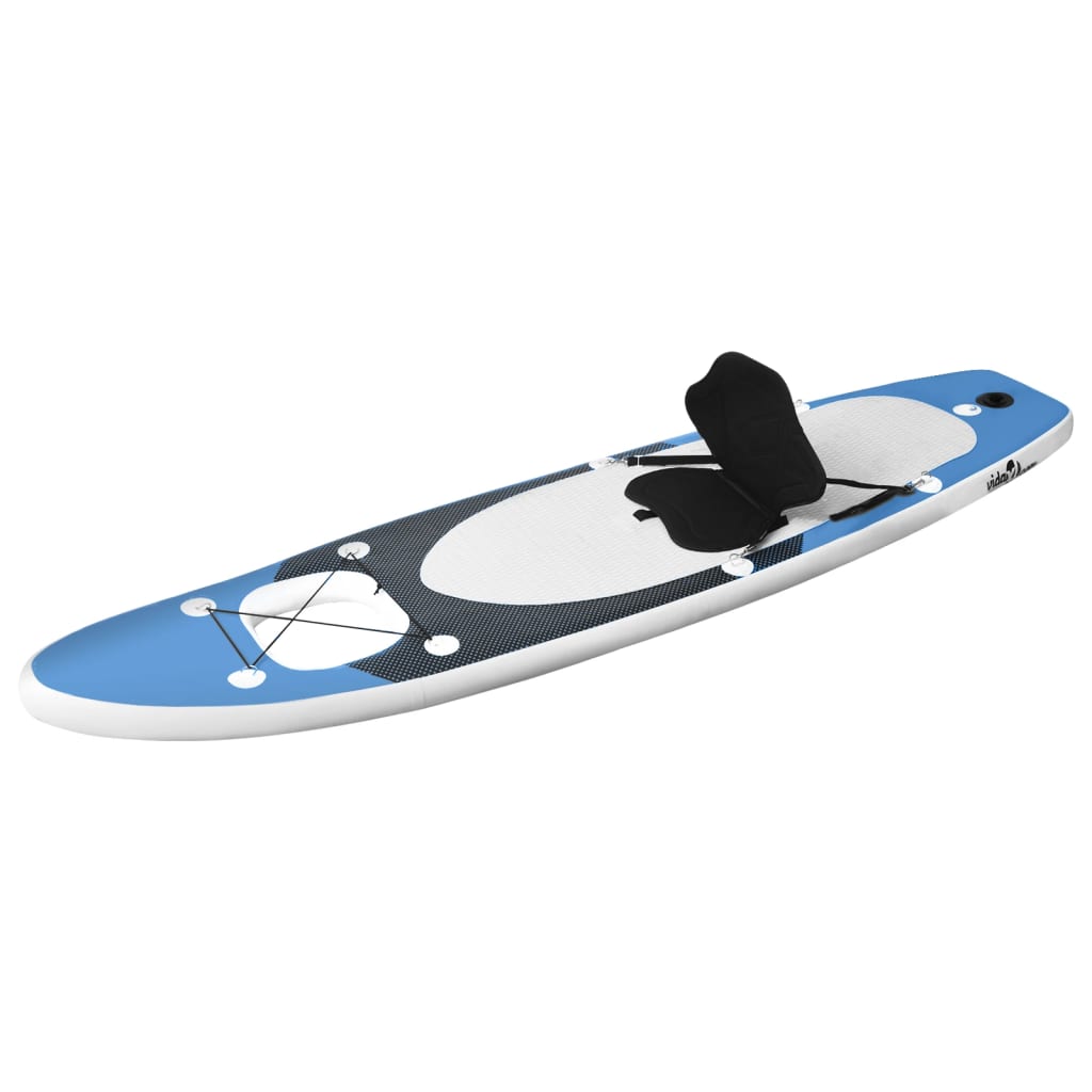 Inflatable paddleboarding board set, blue, 300x76x10 cm