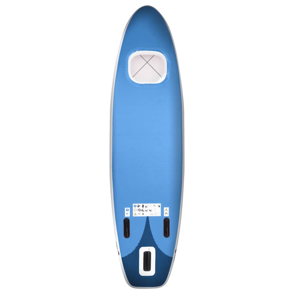 Inflatable paddleboarding board set, blue, 300x76x10 cm