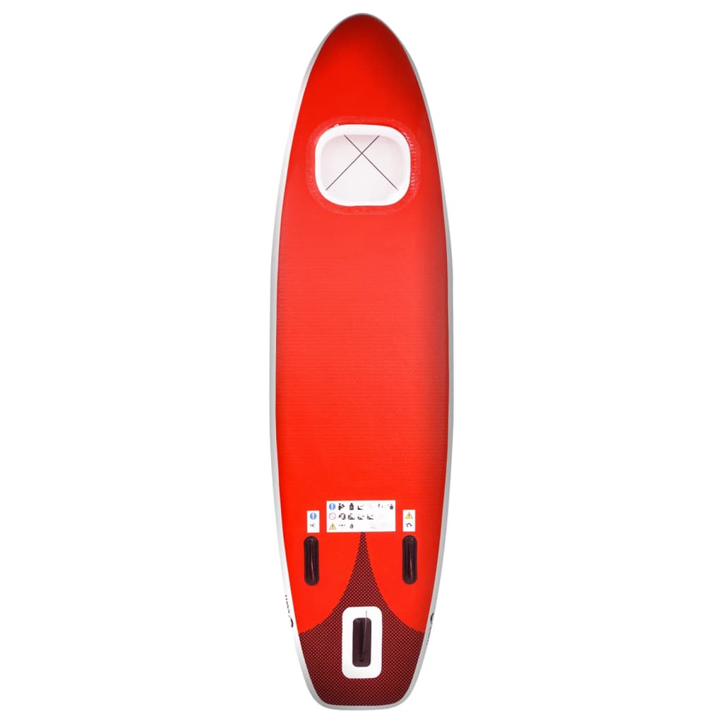 Inflatable paddleboarding board set, red, 300x76x10 cm
