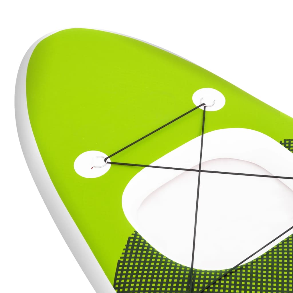 Inflatable paddleboarding board set, green, 330x76x10 cm