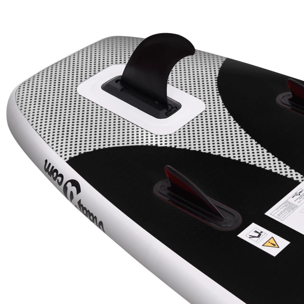 Inflatable paddleboard set, black, 330x76x10 cm