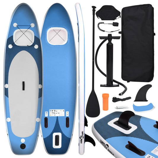 Inflatable paddleboard set, blue, 360x81x10 cm