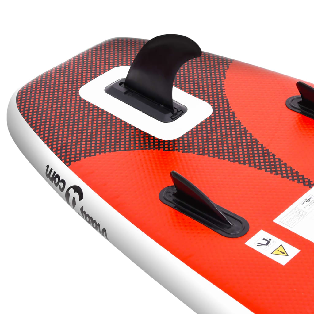Inflatable SUP board set, red, 360x81x10 cm