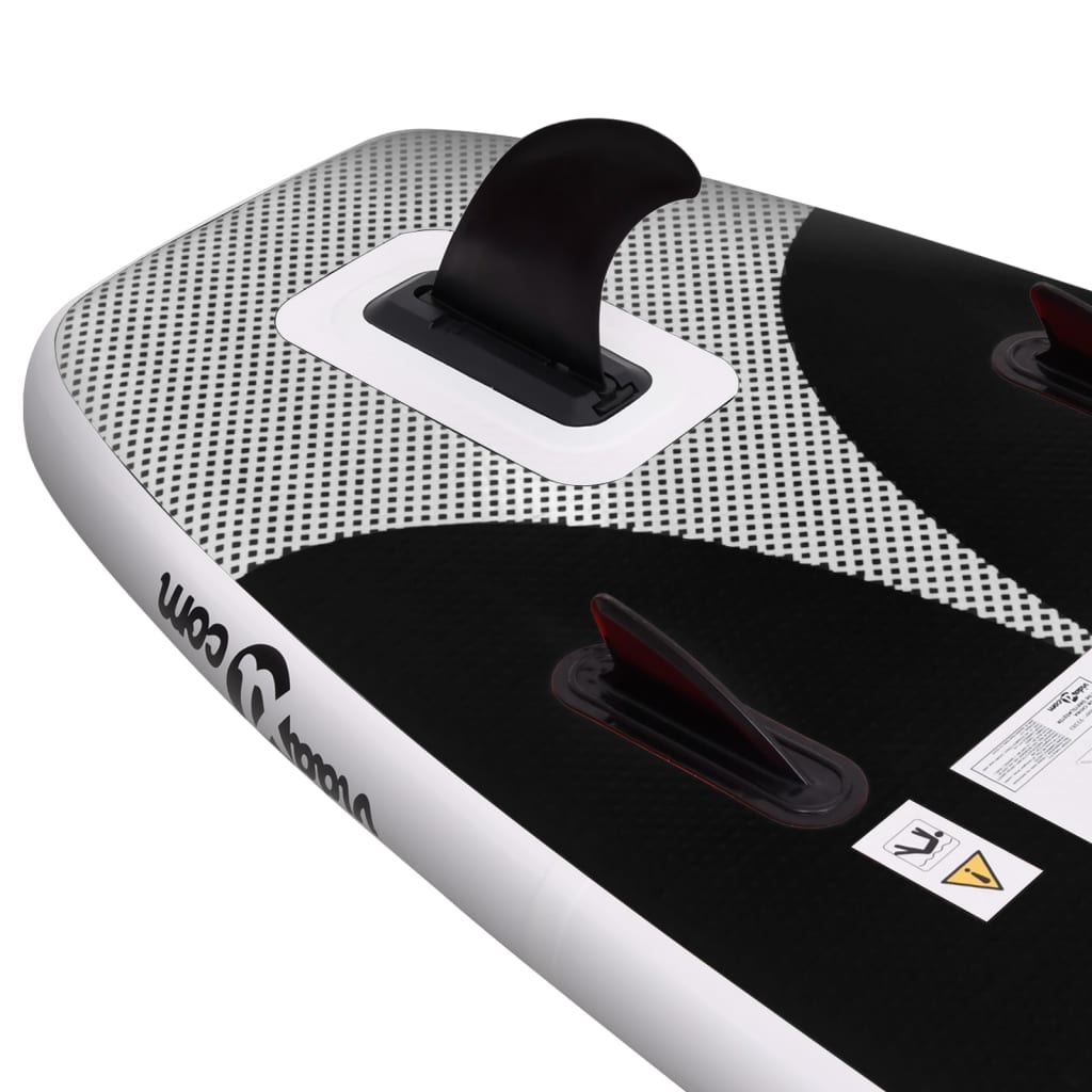 Inflatable paddleboard set, black, 360x81x10 cm