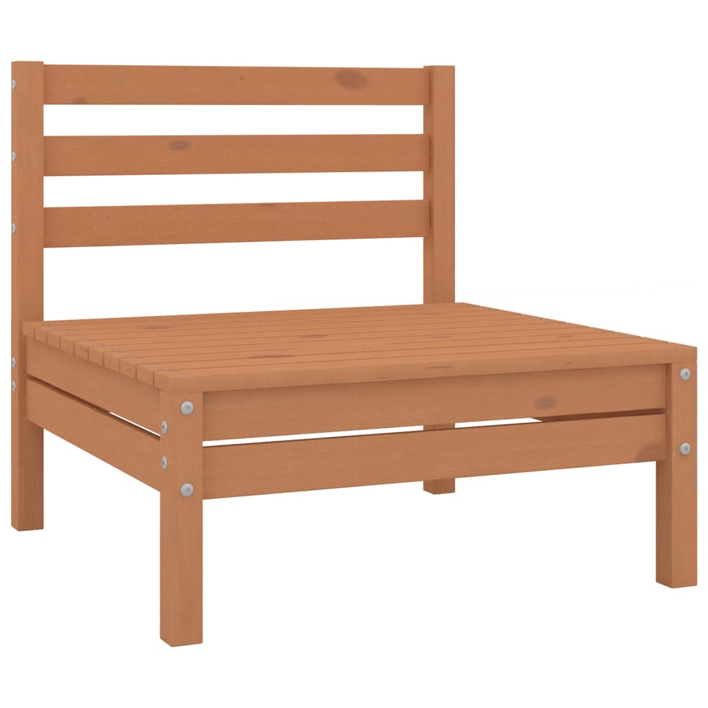 Garden sofas 4 pcs. honey brown solid pine wood