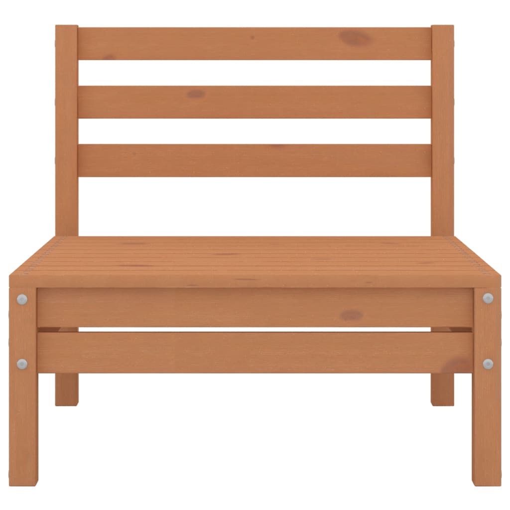 Garden sofas 4 pcs. honey brown solid pine wood