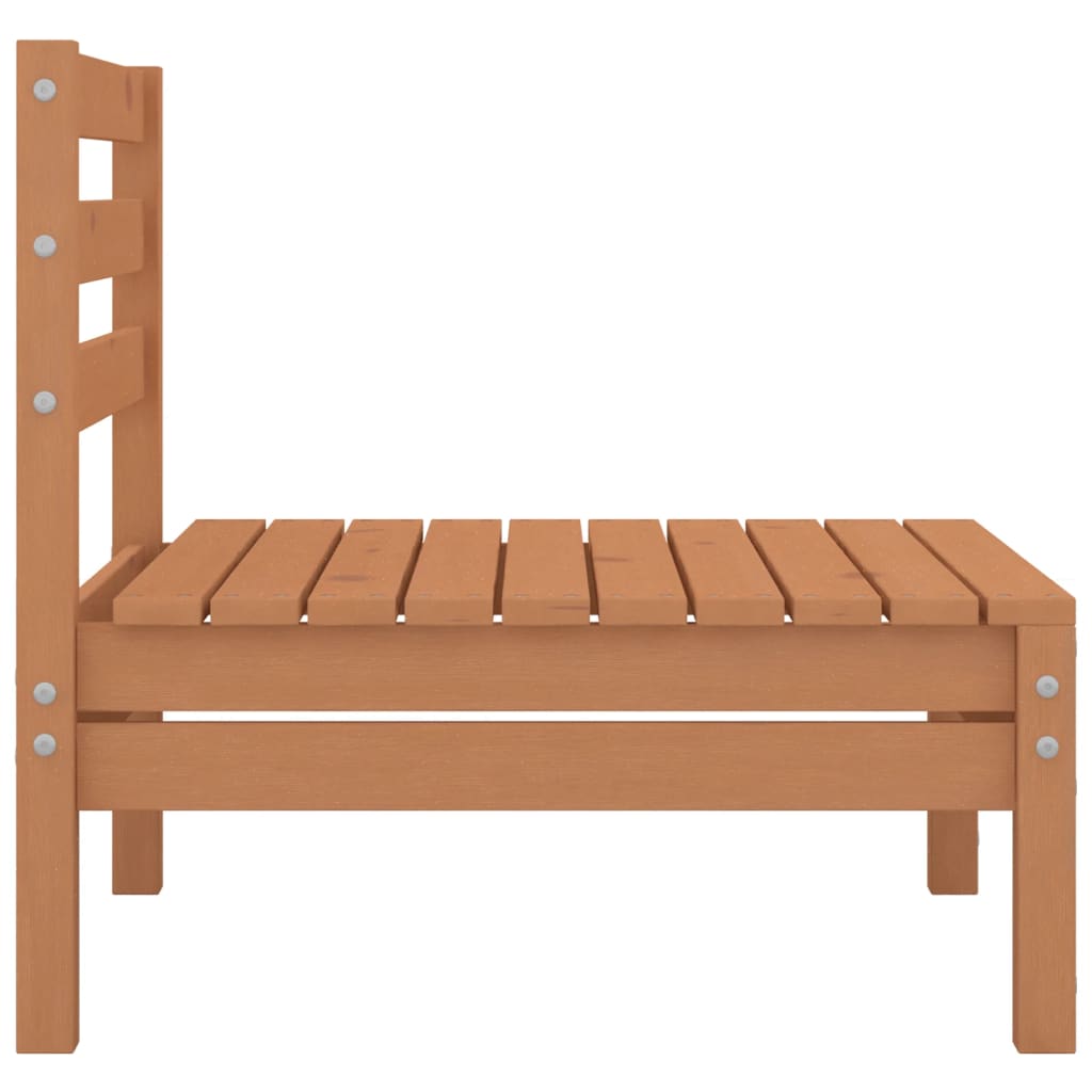 Garden sofas 4 pcs. honey brown solid pine wood