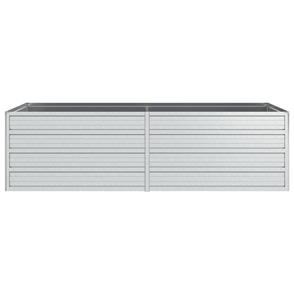 Strat înălțat de grădină argintiu 160x80x45 cm oțel galvanizat