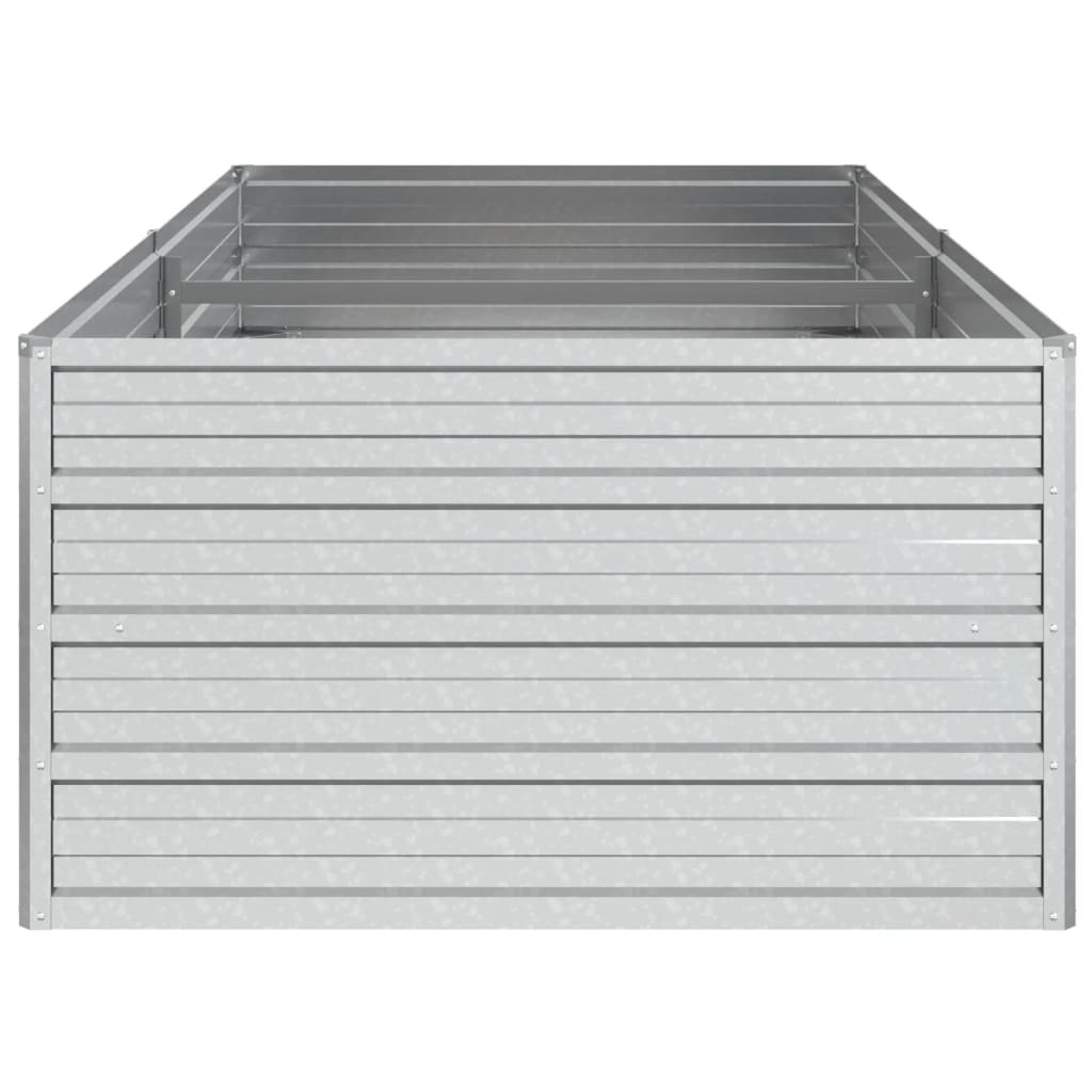 Strat înălțat de grădină argintiu 160x80x45 cm oțel galvanizat