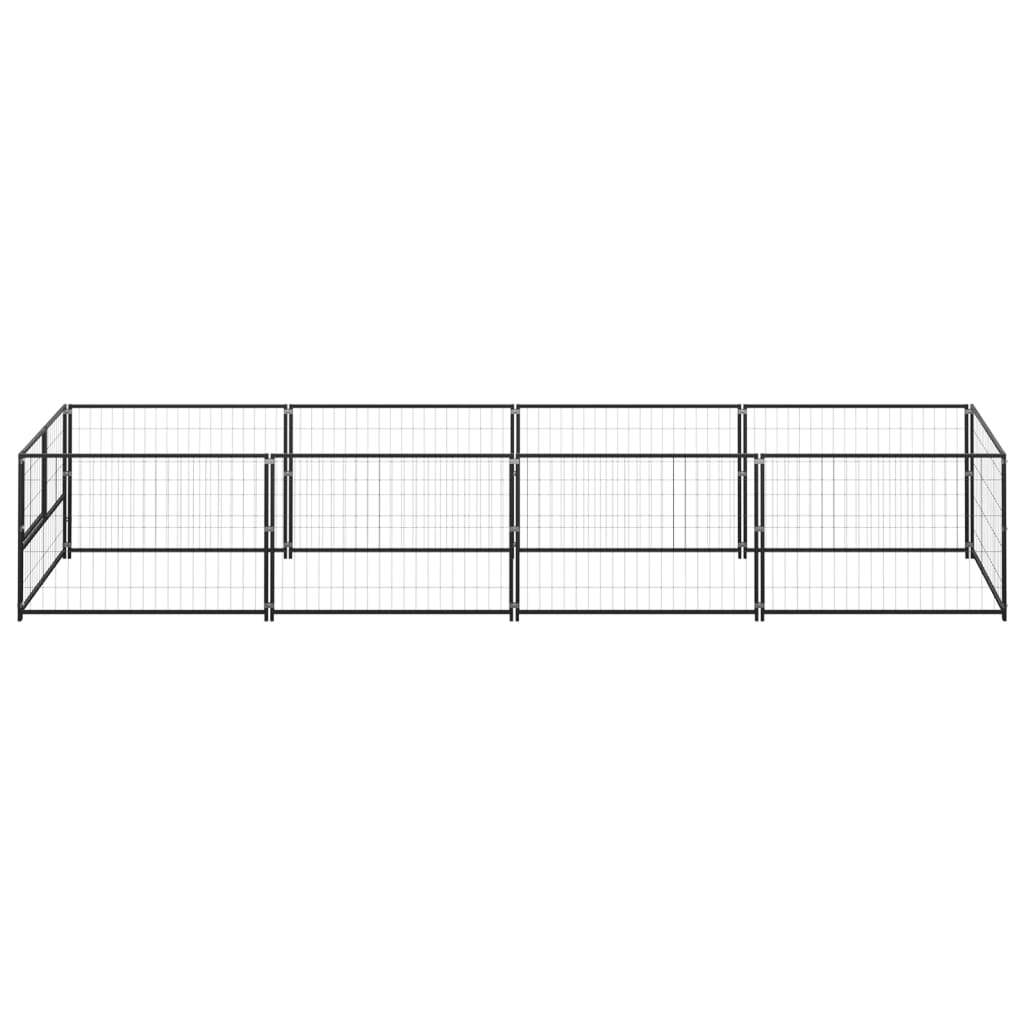 Dog paddock, black, 4 m², steel