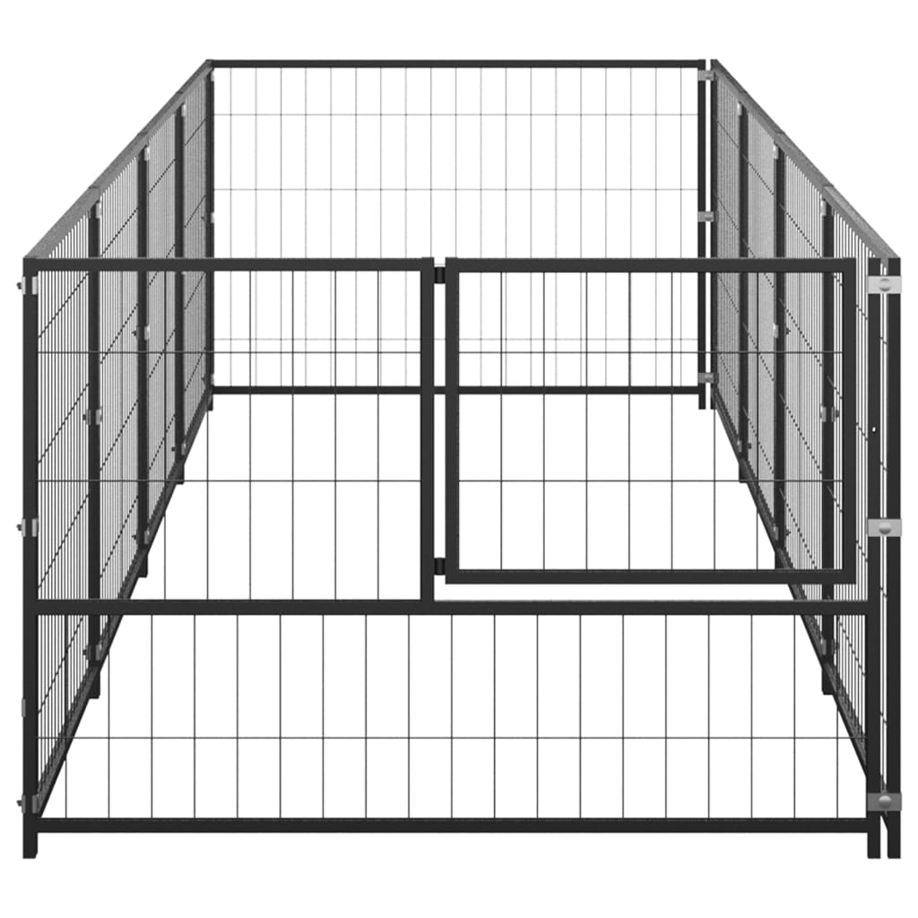 Dog paddock, black, 4 m², steel