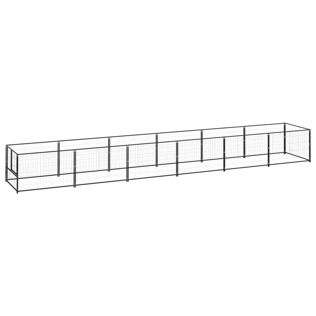 Dog paddock, black, 6 m², steel