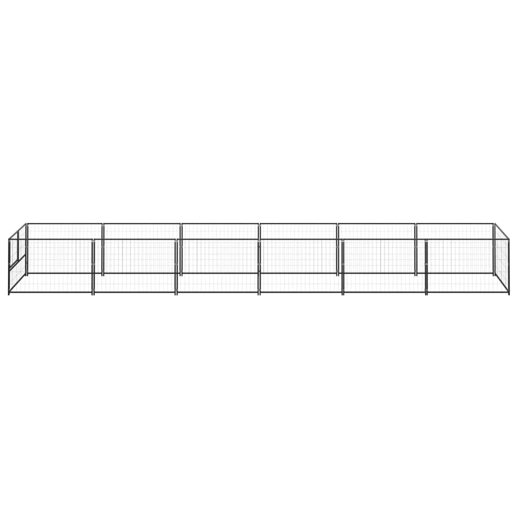 Dog paddock, black, 6 m², steel