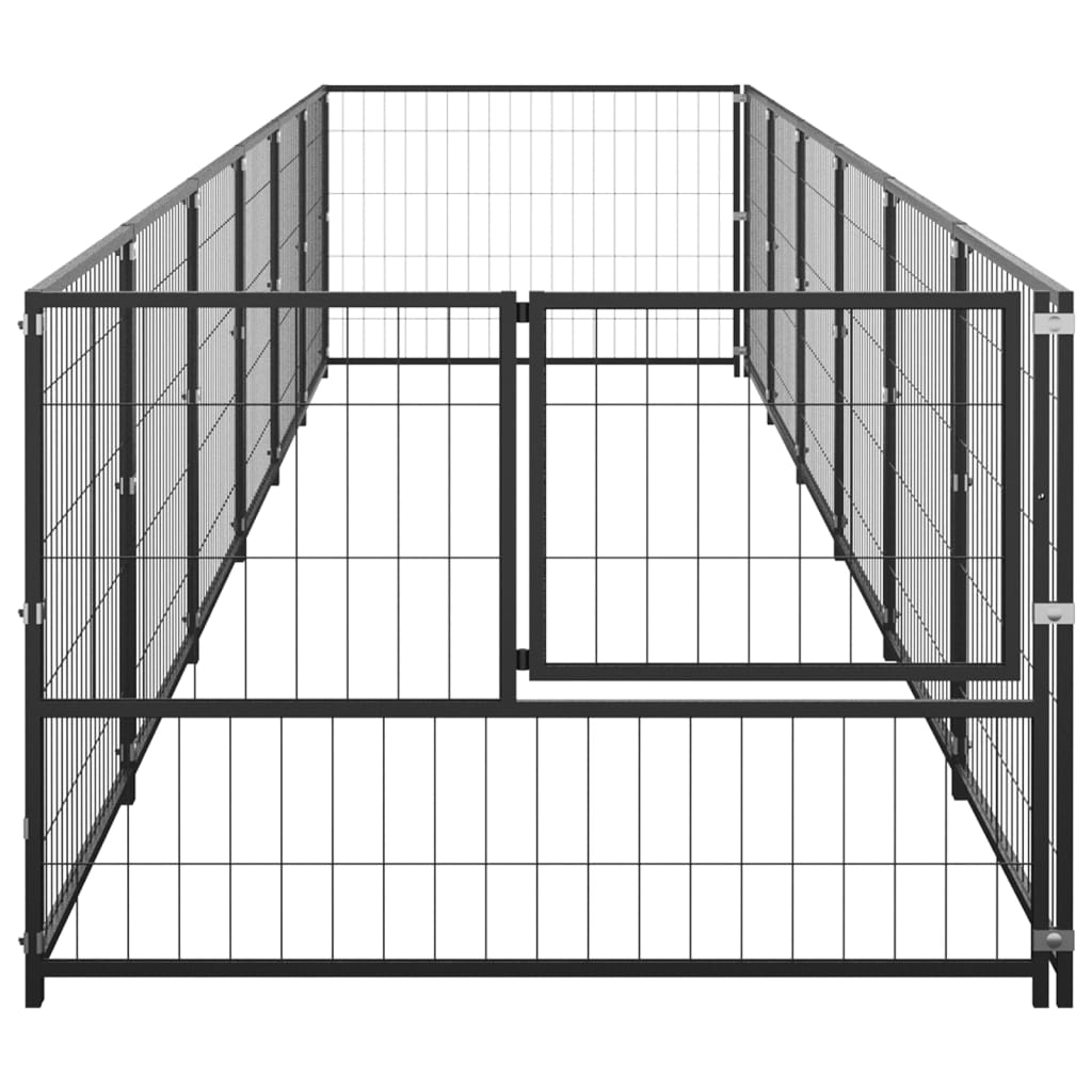 Dog paddock, black, 6 m², steel