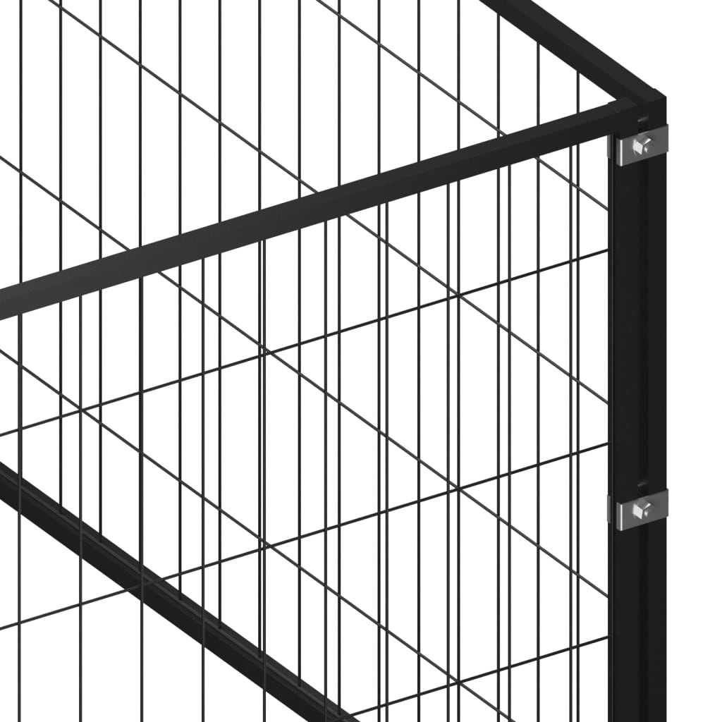Dog paddock, black, 6 m², steel