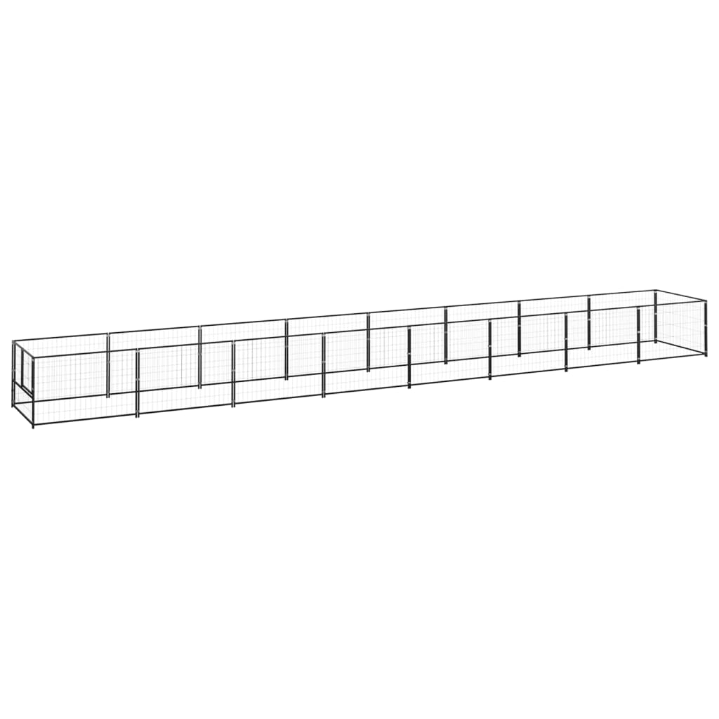 Dog paddock, black, 8 m², steel