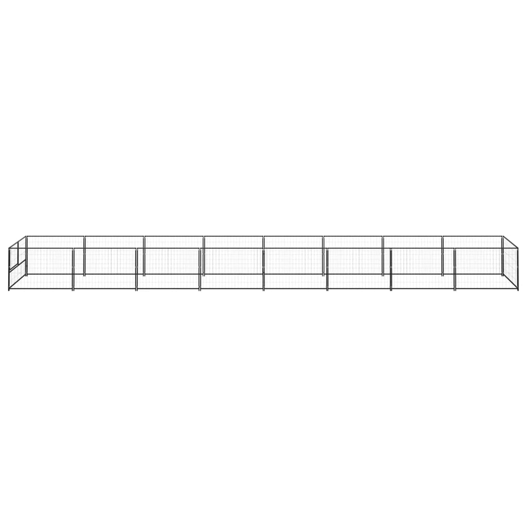 Dog paddock, black, 8 m², steel