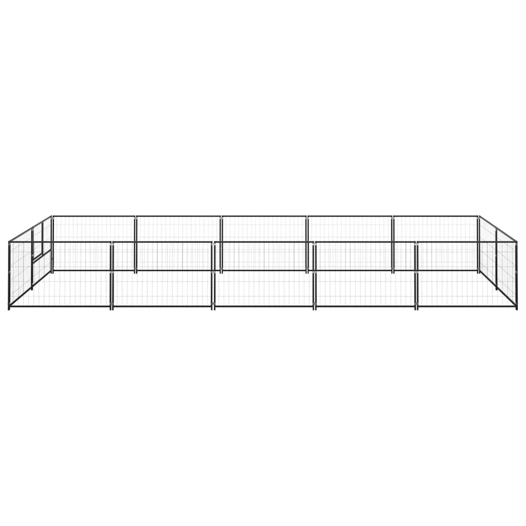 Dog paddock, black, 10 m², steel
