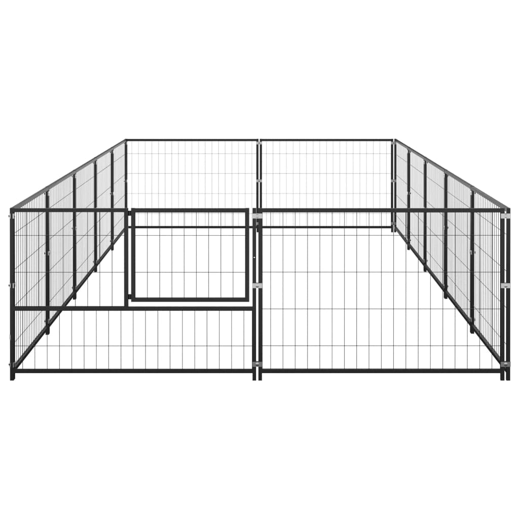 Dog paddock, black, 10 m², steel