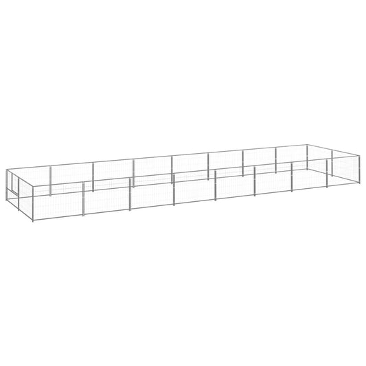 Dog pen, silver, 16 m², steel