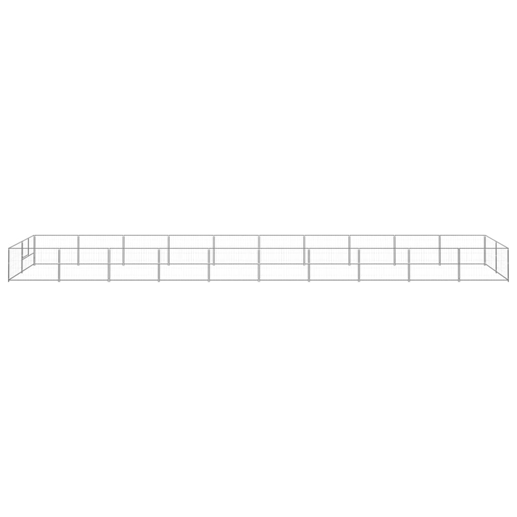 Dog pen, silver, 20 m², steel