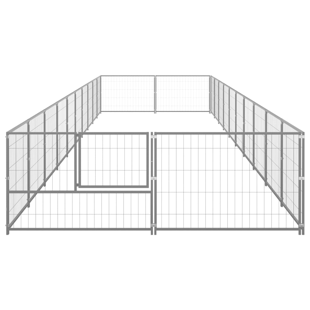 Dog pen, silver, 20 m², steel