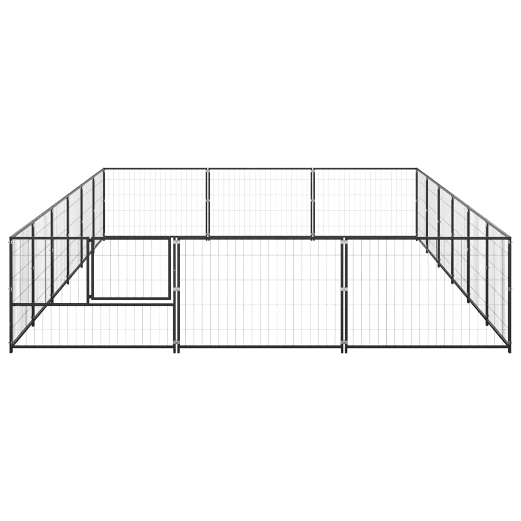 Dog paddock, black, 18 m², steel