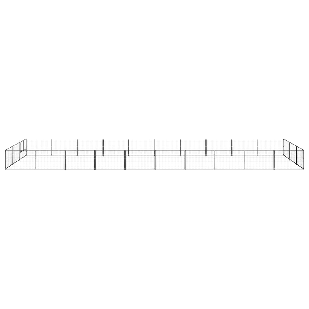 Dog paddock, black, 30 m², steel