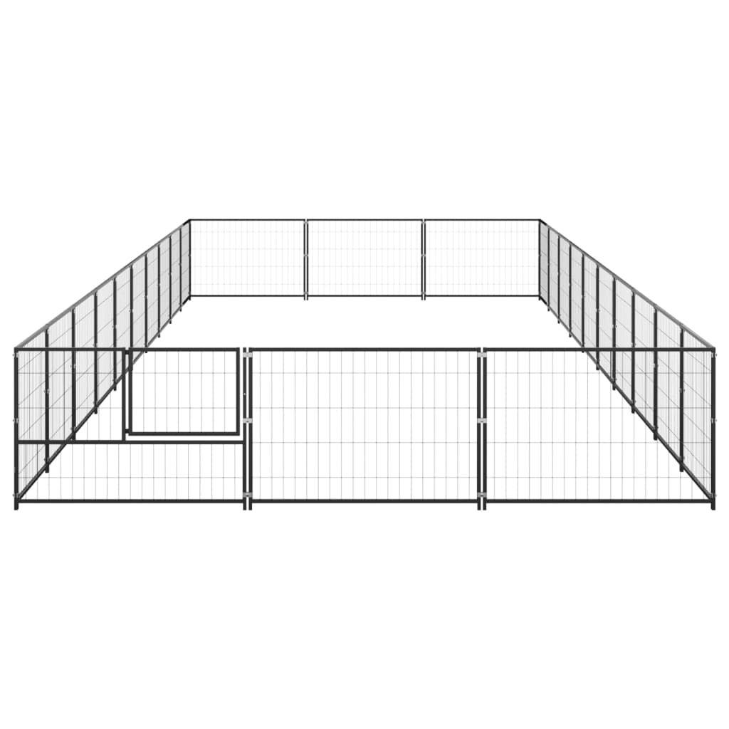 Dog paddock, black, 30 m², steel