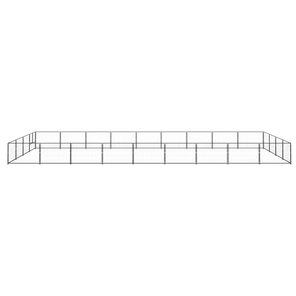 Dog paddock, black, 36 m², steel