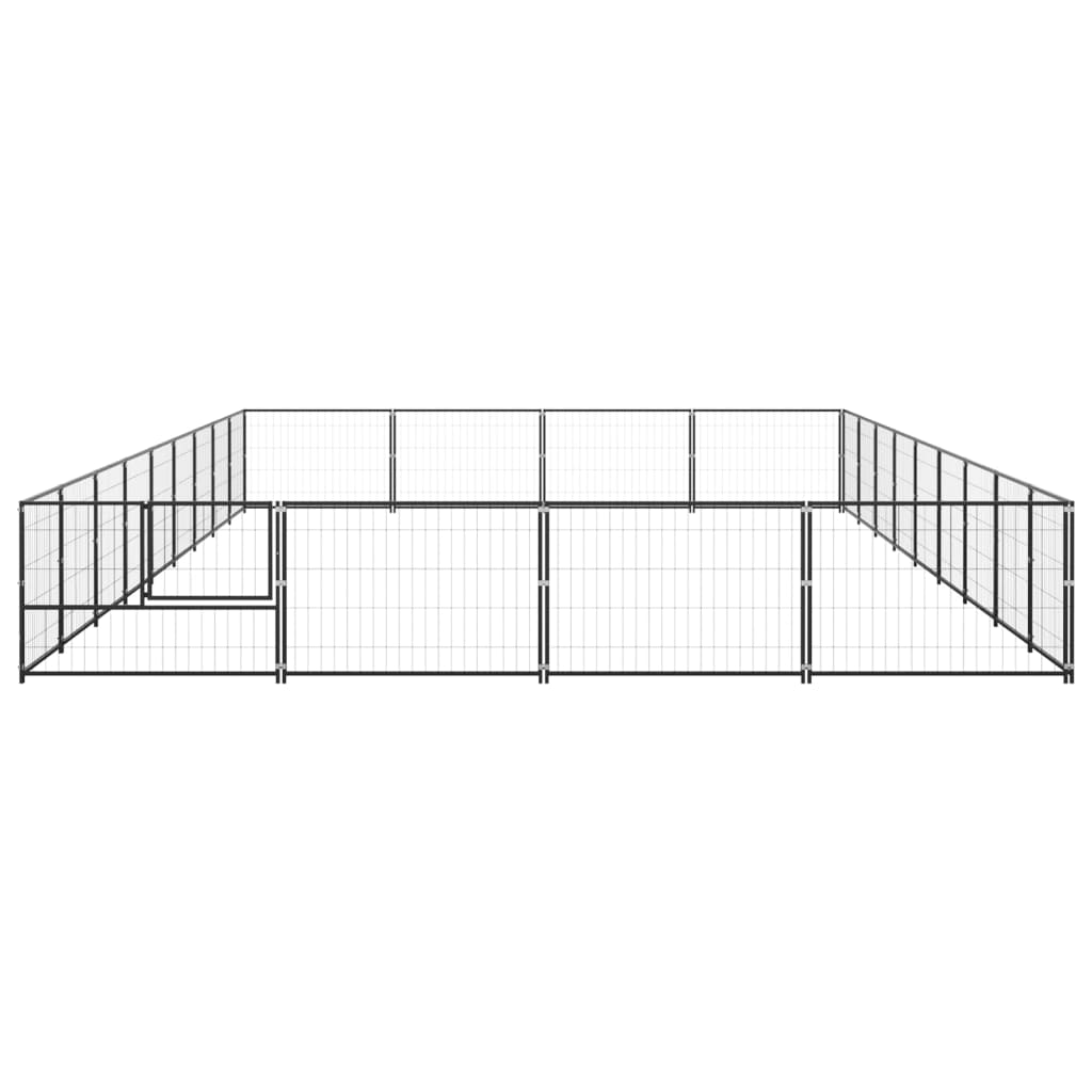 Dog paddock, black, 36 m², steel
