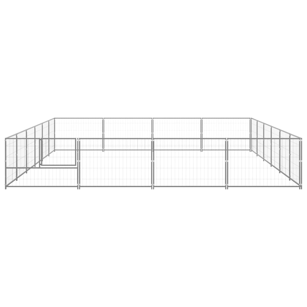 Dog pen, silver, 24 m², steel