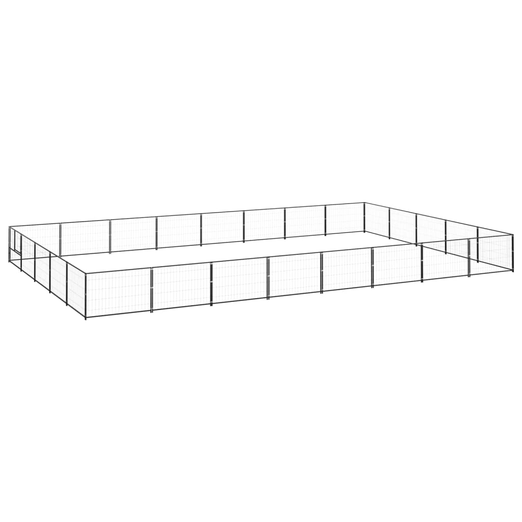 Dog paddock, black, 40 m², steel